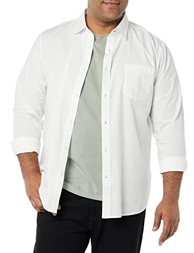 Amazon Essentials Herren Langärmeliges Hemd Aus Stretch-Popeline Mit Normaler Passform, Weiß, XS Amazon Essentials Herren Langärmeliges Hemd Aus Stretch-Popeline Mit Normaler Passform, Weiß, XS von Amazon Essentials