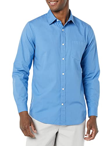 Amazon Essentials Herren Langärmeliges Hemd Aus Stretch-Popeline Mit Schlanker Passform, Hellblau, XS Amazon Essentials Herren Langärmeliges Hemd Aus Stretch-Popeline Mit Schlanker Passform, Hellblau, XS von Amazon Essentials
