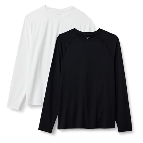 Amazon Essentials Herren Langärmeliges T-Shirt aus Tech-Stretch, 2er-Pack, Schwarz/Weiß, S Amazon Essentials Herren Langärmeliges T-Shirt aus Tech-Stretch, 2er-Pack, Schwarz/Weiß, S von Amazon Essentials