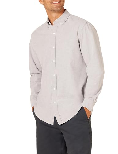 Amazon Essentials Herren Langärmliges Oxford-Hemd mit normaler Passform, Grau, XXL Amazon Essentials Herren Langärmliges Oxford-Hemd mit normaler Passform, Grau, XXL von Amazon Essentials