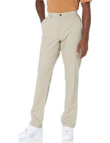 Amazon Essentials Herren Legere Stretch-Chinohose in sportlicher Passform (in Übergröße erhältlich), Bräunen, 40W / 29L von Amazon Essentials