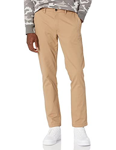 Amazon Essentials Herren Legere Stretch-Chinohose mit Enger Passform, Pilzbraun, 40W / 30L von Amazon Essentials