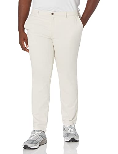 Amazon Essentials Herren Legere Stretch-Chinohose mit Enger Passform, Stone, 38W / 32L von Amazon Essentials