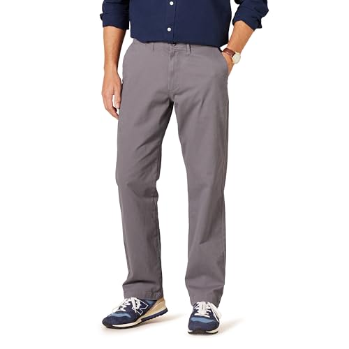 Amazon Essentials Herren Legere Stretch-Chinohose mit klassischer Passform, Dunkelgrau, 29W / 34L von Amazon Essentials