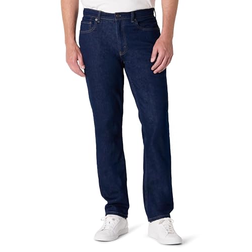Amazon Essentials Herren Leicht elastische Straight Fit-Jeans, Auswaschen, 36W / 34L von Amazon Essentials