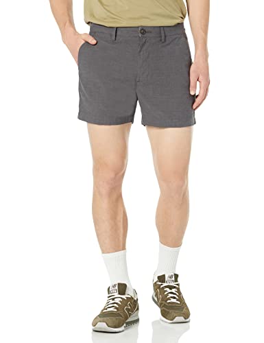 Amazon Essentials Herren Leichte, Bequeme Oxford-Slim Fit-Stretchshorts 13 cm (Zuvor Goodthreads), Grau, 32W von Amazon Essentials