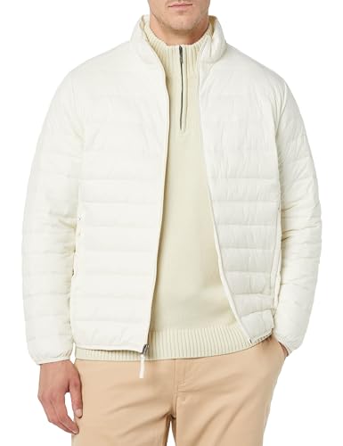 Amazon Essentials Herren Verstaubare, Leichte, Wasserabweisende Pufferjacke (Erhältlich In Big & Tall), Hellbeige, S von Amazon Essentials