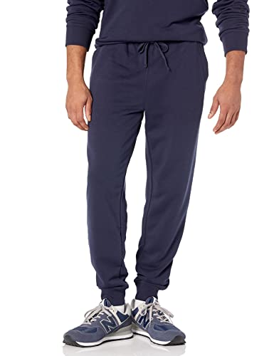 Amazon Essentials Herren Leichte French-Terry-Jogginghose (erhältlich in Big & Tall), Marineblau, XL von Amazon Essentials