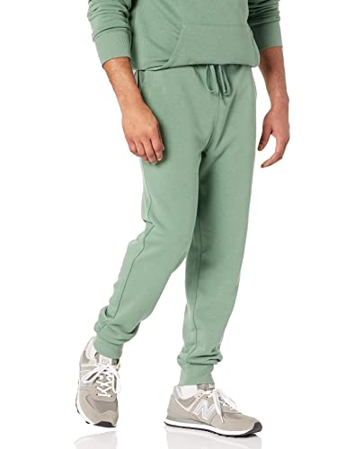 Amazon Essentials Herren Leichte French-Terry-Jogginghose (erhältlich in Big & Tall), Salbeigrün, XL von Amazon Essentials