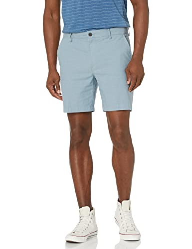 Amazon Essentials Herren Leichte Oxford-Shorts, Komfortabler Stretch, 18 cm Schrittlänge, Schmale Passform (Früher Goodthreads), Blassblau, 28W von Amazon Essentials