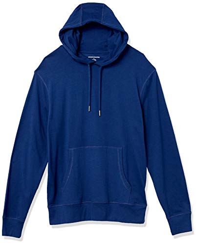 Amazon Essentials Herren Leichter Kapuzenpullover aus Jersey, Blau, L von Amazon Essentials