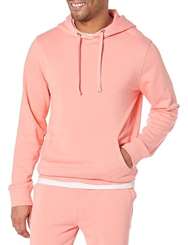 Amazon Essentials Herren Leichter langärmeliger Kapuzenpullover aus French Terry, Pfirsich, XXL von Amazon Essentials