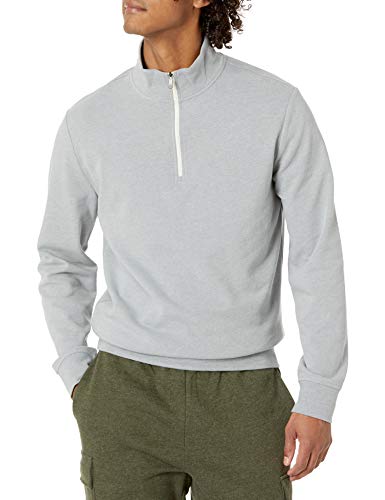 Amazon Essentials Herren Leichtes French-Terry-Sweatshirt mit Viertelreißverschluss, Hellgrau Meliert, XL Amazon Essentials Herren Leichtes French-Terry-Sweatshirt mit Viertelreißverschluss, Hellgrau Meliert, XL von Amazon Essentials
