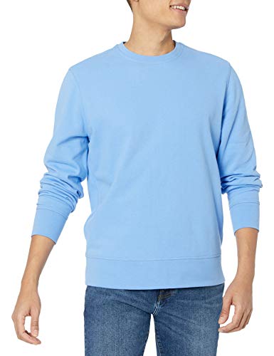Amazon Essentials Herren Leichtes Langarm-Sweatshirt Aus Frottee Mit Rundhalsausschnitt, Französisch Blau, XL von Amazon Essentials