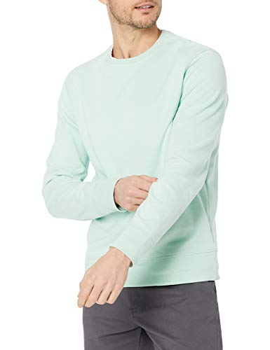 Amazon Essentials Herren Leichtes Langarm-Sweatshirt Aus Frottee Mit Rundhalsausschnitt, Minzgrün, XXL von Amazon Essentials