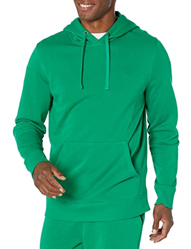 Amazon Essentials Herren Leichtes langärmeliges Frottee-Sweatshirt mit Kapuze (erhältlich in Big & Tall), Grün, L von Amazon Essentials