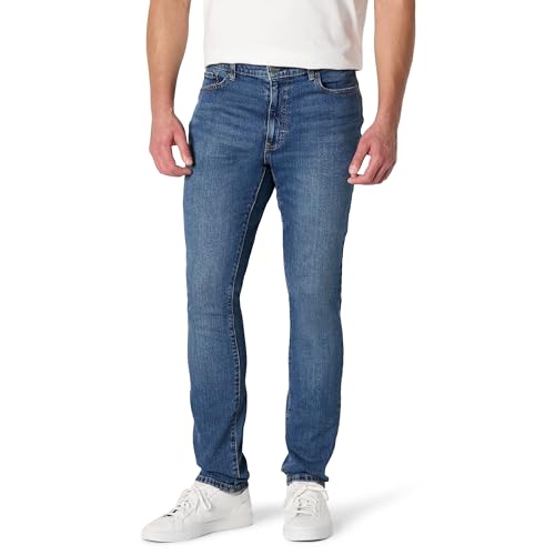 Amazon Essentials Herren Mittelgroße Elastische Skinny-Fit-Jeans, Stone Mittlere Waschung, 35W / 32L von Amazon Essentials