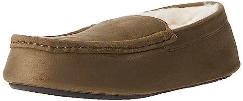 Amazon Essentials Herren Mokassin-Pantoffel, Dunkles Olivgrün Mikro Wildleder, 41 EU von Amazon Essentials