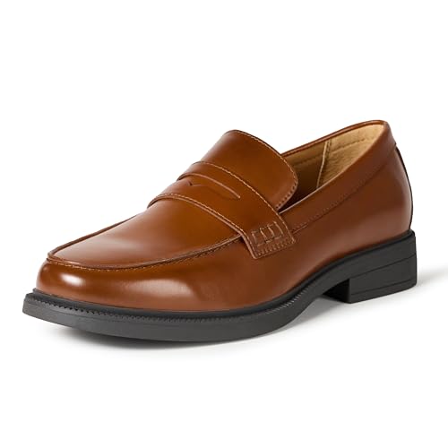 Amazon Essentials Herren Mokassins mit Kleidern, Bräunen Kunstleder, 39.5 EU von Amazon Essentials