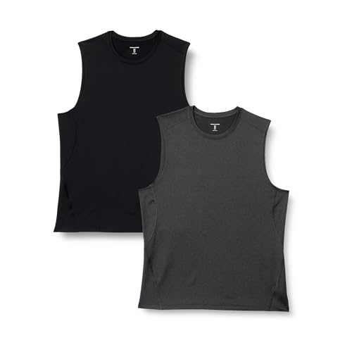 Amazon Essentials Herren Muskel-Tanktop aus Funktionsstretch, 2er-Pack, Graphit Heide/Schwarz, XS Amazon Essentials Herren Muskel-Tanktop aus Funktionsstretch, 2er-Pack, Graphit Heide/Schwarz, XS von Amazon Essentials