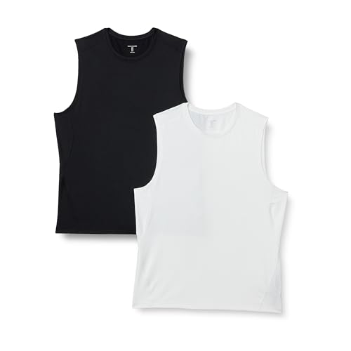 Amazon Essentials Herren Muskel-Tanktop aus Funktionsstretch, 2er-Pack, Schwarz/Weiß, XL Amazon Essentials Herren Muskel-Tanktop aus Funktionsstretch, 2er-Pack, Schwarz/Weiß, XL von Amazon Essentials