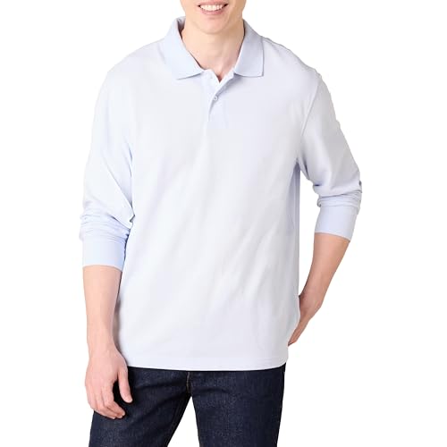 Amazon Essentials Herren Pique-Poloshirt mit Langen Ärmeln in normaler Passform, Hellblau, XL Amazon Essentials Herren Pique-Poloshirt mit Langen Ärmeln in normaler Passform, Hellblau, XL von Amazon Essentials