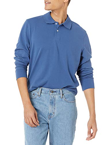 Amazon Essentials Herren Piqué-Poloshirt mit langen Ärmeln in schmaler Passform, Blau, M Amazon Essentials Herren Piqué-Poloshirt mit langen Ärmeln in schmaler Passform, Blau, M von Amazon Essentials