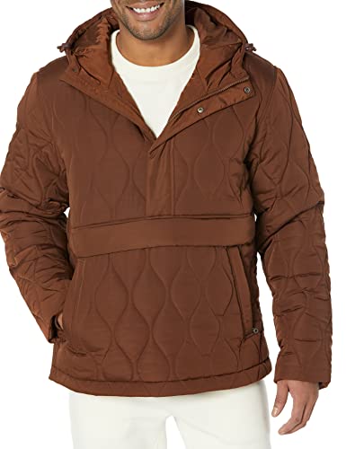 Amazon Essentials Herren Puffer-Anorak aus recyceltem Polyester, Tiefbraun, 5XL Große Größen von Amazon Essentials