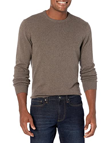 Amazon Essentials Herren Pullover mit Rundhalsausschnitt (in Übergrößen erhältlich), Braunheide, XS von Amazon Essentials