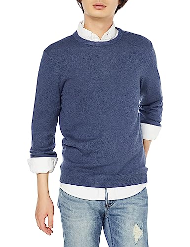 Amazon Essentials Herren Pullover mit Rundhalsausschnitt (in Übergrößen erhältlich), Blau Heide, 3XL Große Größen von Amazon Essentials
