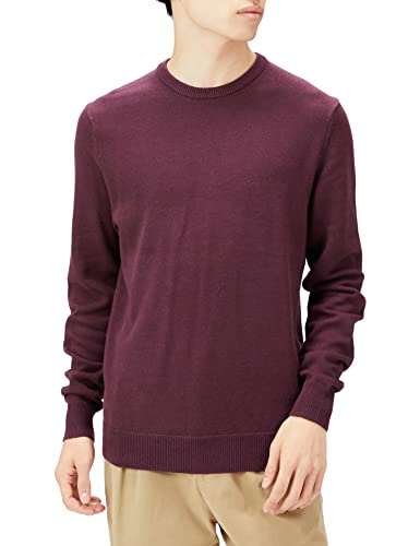 Amazon Essentials Herren Langärmliger Pullover Mit Rundhalsausschnitt, 100% Baumwolle, Erhältlich In Groß Und Schwer, Burgunderrot, 6XL Große Größen von Amazon Essentials