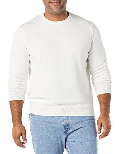 Amazon Essentials Herren-Pullover mit Rundhalsausschnitt (erhältlich in Big & Tall), Elfenbein, Größe L von Amazon Essentials