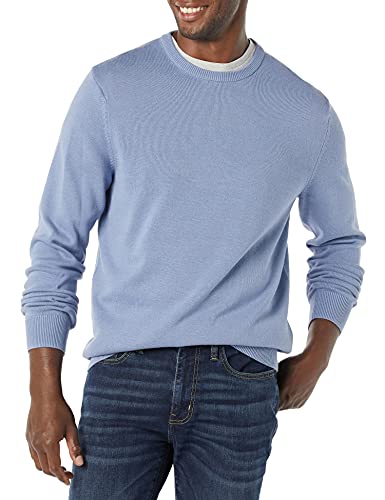 Amazon Essentials Herren Pullover mit Rundhalsausschnitt (in Übergrößen erhältlich), Hellblau, M von Amazon Essentials