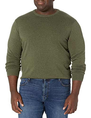 Amazon Essentials Herren Langärmliger Pullover Mit Rundhalsausschnitt, 100% Baumwolle, Erhältlich In Groß Und Schwer, Olivenheide, M von Amazon Essentials