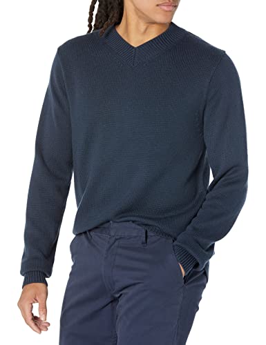 Amazon Essentials Herren Pullover mit V-Ausschnitt in normaler Passform (in großen Größen erhältlich) (zuvor Amazon Aware), Marineblau, M von Amazon Essentials