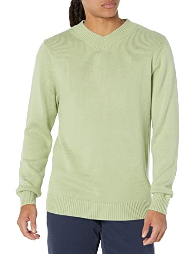Amazon Essentials Herren Pullover mit V-Ausschnitt in normaler Passform (in großen Größen erhältlich) (zuvor Amazon Aware), Salbeigrün, L von Amazon Essentials
