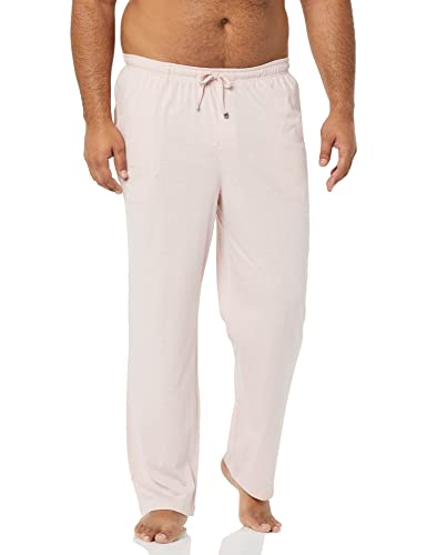 Amazon Essentials Herren Pyjamahose aus Baumwollstrick, Blassrosa, L von Amazon Essentials