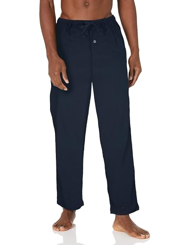 Amazon Essentials Herren Atmungsaktive Flanell-Pyjamahose (Erhältlich In Groß Und Schwer), Marineblau, L von Amazon Essentials