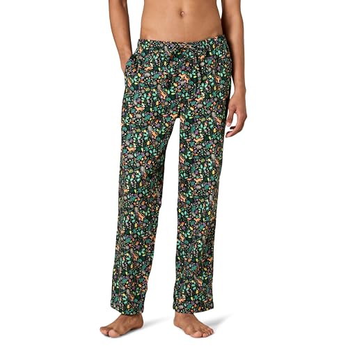 Amazon Essentials Herren Atmungsaktive Flanell-Pyjamahose (Erhältlich In Groß Und Schwer), Schwarz Folklorisch, XXL von Amazon Essentials