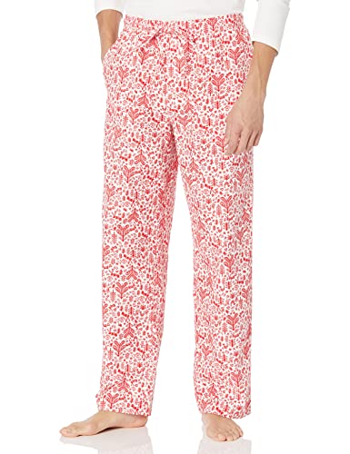 Amazon Essentials Herren Atmungsaktive Flanell-Pyjamahose (Erhältlich In Groß Und Schwer), Weiß Wald, XXL von Amazon Essentials