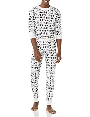 Amazon Essentials Herren Pyjamaset, Strick, Penguin Parade, XS von Amazon Essentials