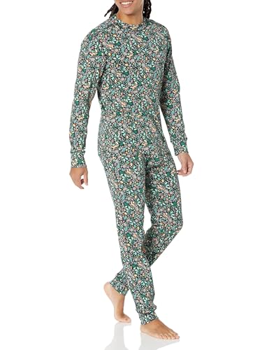 Amazon Essentials Herren Pyjamaset, Strick, Schwarz Folklorisch, XS von Amazon Essentials