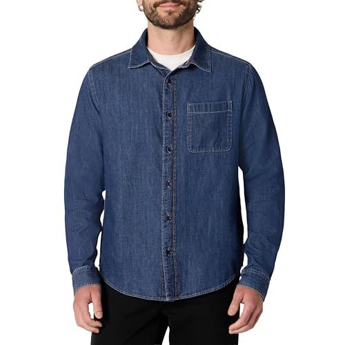 Amazon Essentials Herren Regular-Fit Langärmliges Button-Down-Jeanshemd, Stone Mittlere Waschung, XS Amazon Essentials Herren Regular-Fit Langärmliges Button-Down-Jeanshemd, Stone Mittlere Waschung, XS von Amazon Essentials