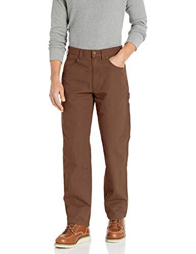 Amazon Essentials Herren Relaxed-Fit-Schreinerhose Mit Werkzeugtaschen - Auslauffarben, Braun, 34W / 33L von Amazon Essentials