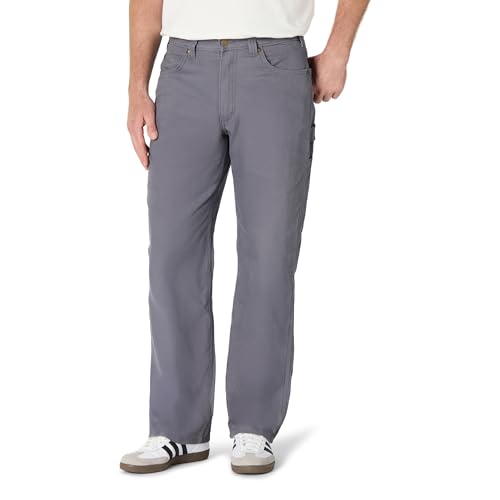 Amazon Essentials Herren Relaxed-Fit-Schreinerhose Mit Werkzeugtaschen - Auslauffarben, Grau, 34W / 34L von Amazon Essentials