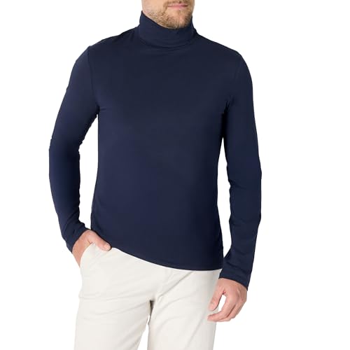 Amazon Essentials Herren Rollkragenpullover mit schmaler Passform, Marineblau, L von Amazon Essentials