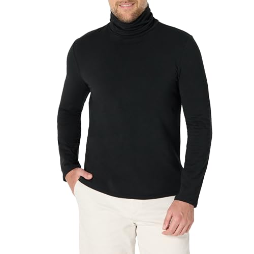 Amazon Essentials Herren Rollkragenpullover mit schmaler Passform, Schwarz, L von Amazon Essentials