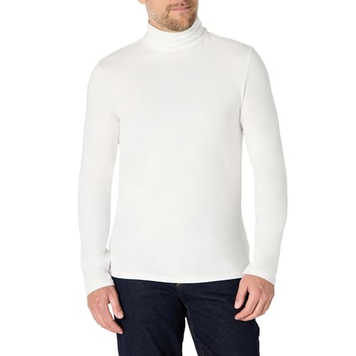 Amazon Essentials Herren Rollkragenpullover mit schmaler Passform, Weiß, XL von Amazon Essentials