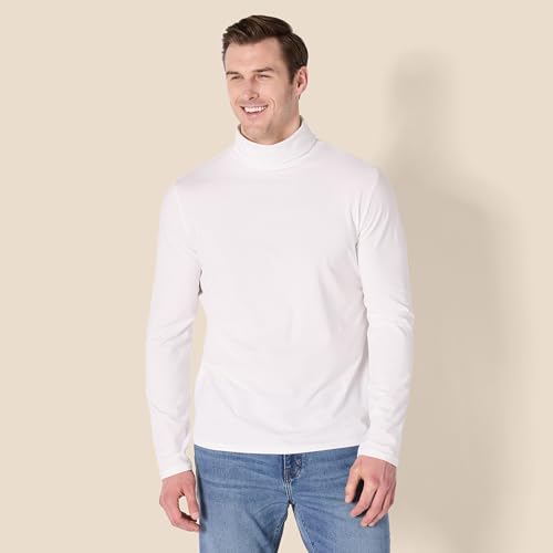 Amazon Essentials Herren Rollkragenpullover mit schmaler Passform, Weiß, XXL von Amazon Essentials