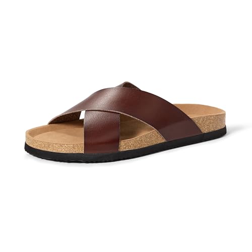 Amazon Essentials Herren Sandalen mit überkreuzten Riemen, Braun, 44.5 EU Amazon Essentials Herren Sandalen mit überkreuzten Riemen, Braun, 44.5 EU von Amazon Essentials